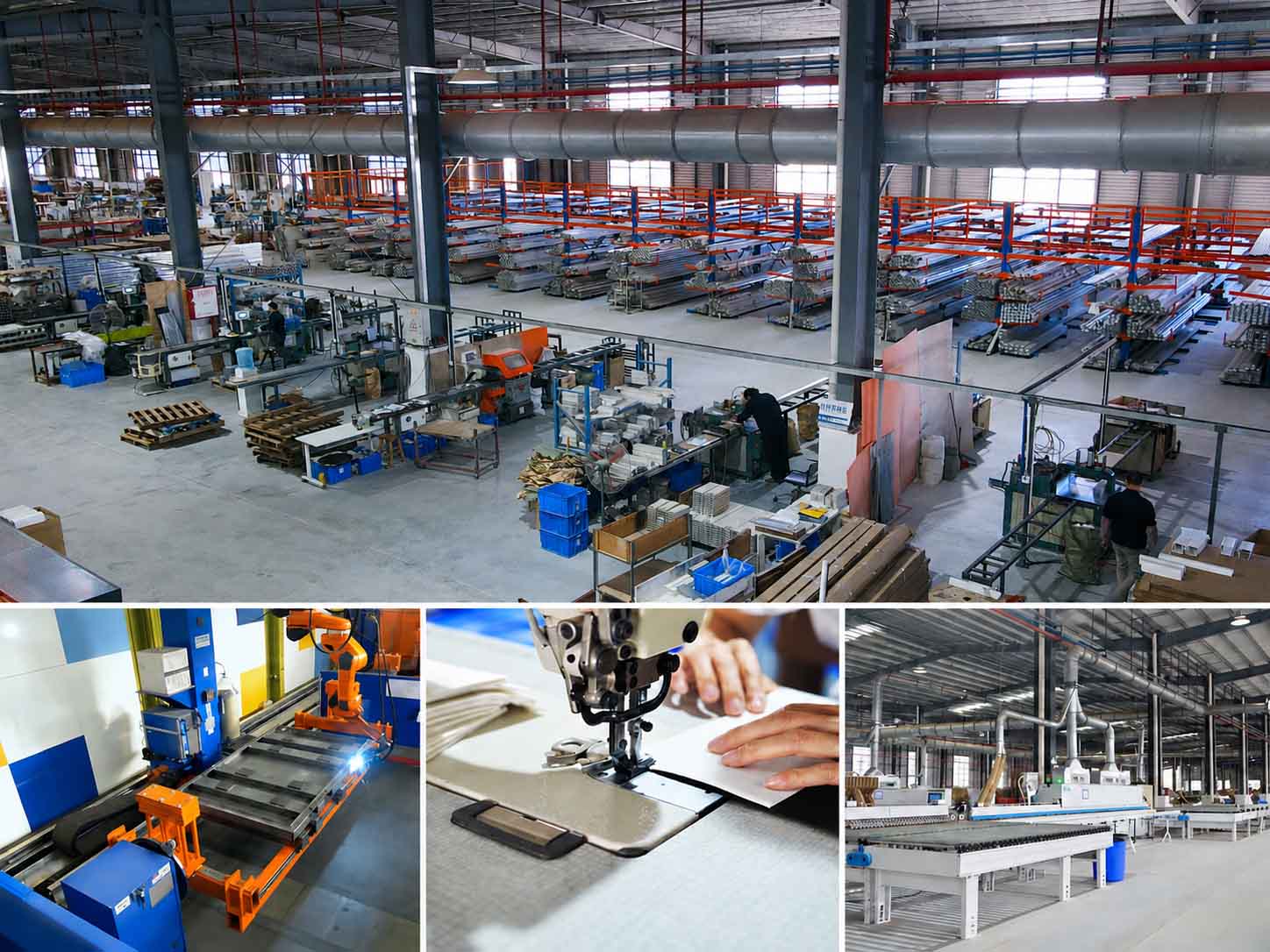 Onmuse in-house office furniture manufacturing across metal, upholstery and panel production