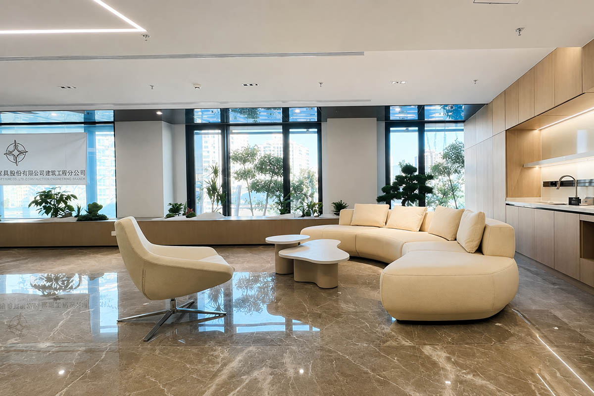 Onmuse office sofas and lounge seating in a workplace interior