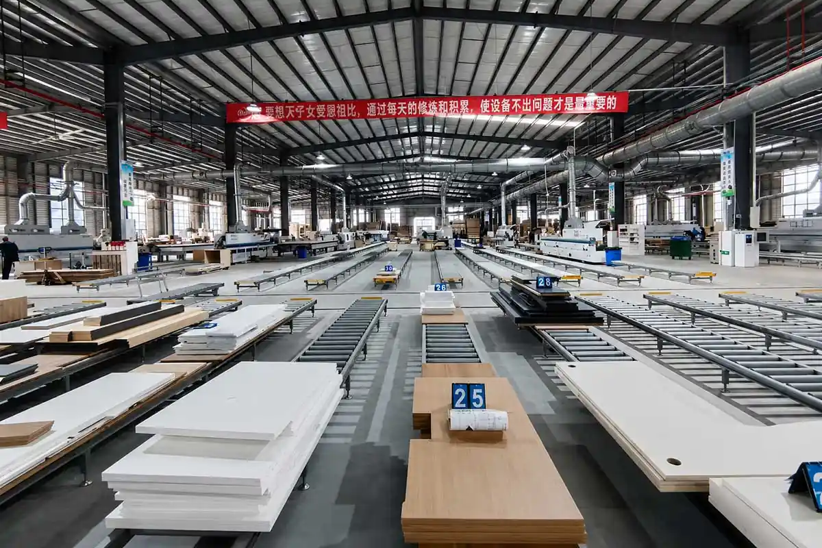 panel production line at the onmuse manufacturing facility