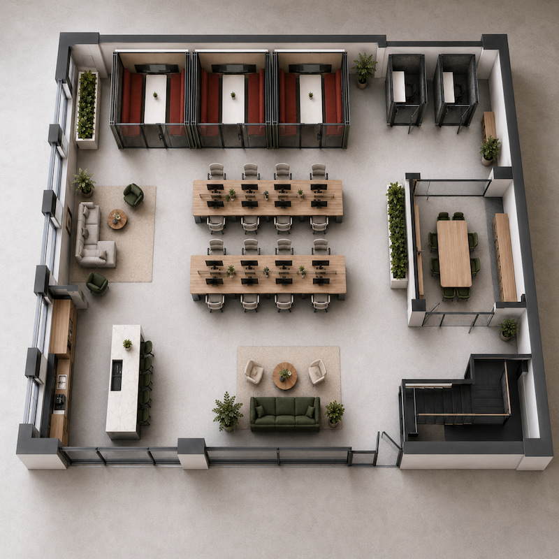 3d visualization for visual fit and configuration review before project confirmation