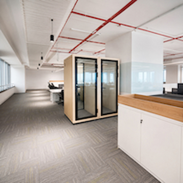 office booth placement example in workplace