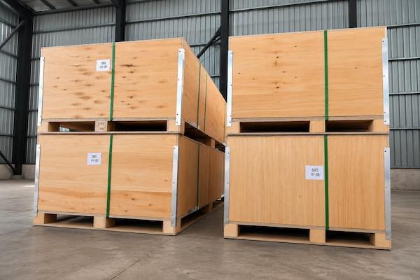 plywood packing for 80 booth campus project