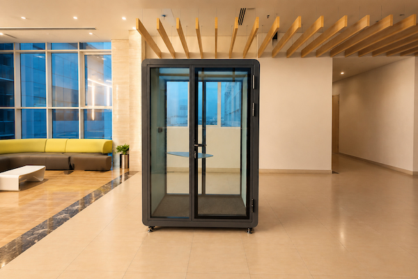 single user office phone booth for campus communication point