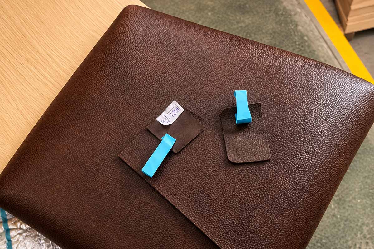 custom office furniture color and finish samples