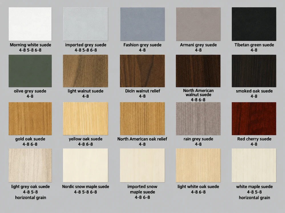 melamine finish color samples for commercial interior wall cladding