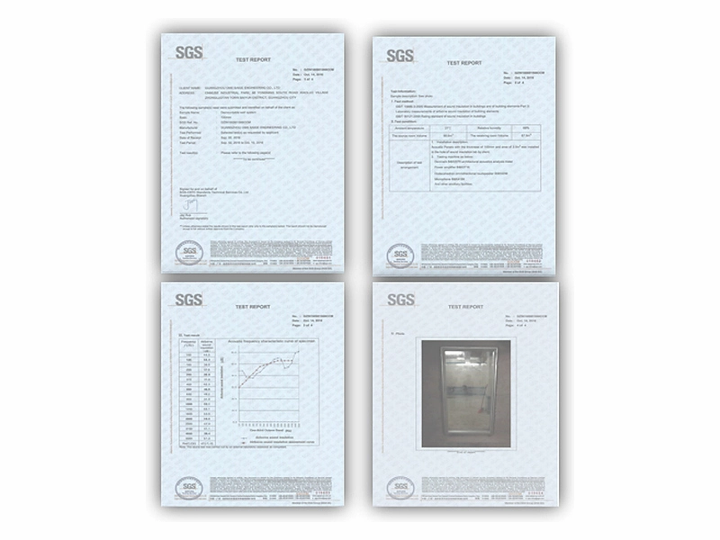 sgs test report pages showing test information results data and a partition sample