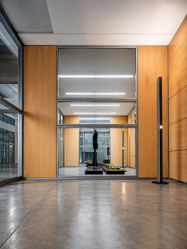 demountable wall system with glass panels wood finishes and full height interface for technical document request