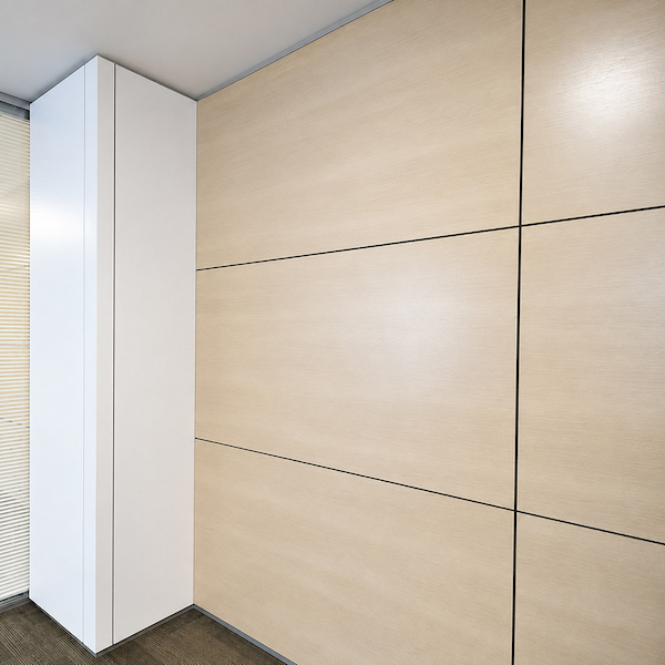 office wall panel and corner detail used as a visual context for checking stc or nrc report scope