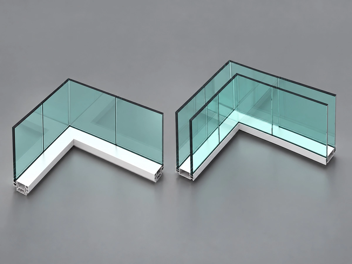 sg-100 glass l corner configuration