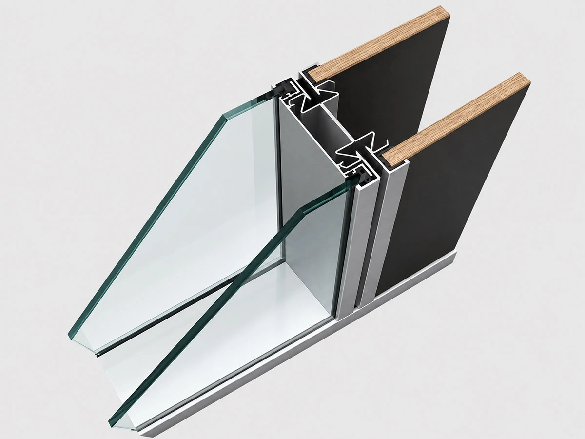 sg-100 mixed glass and solid wall configuration