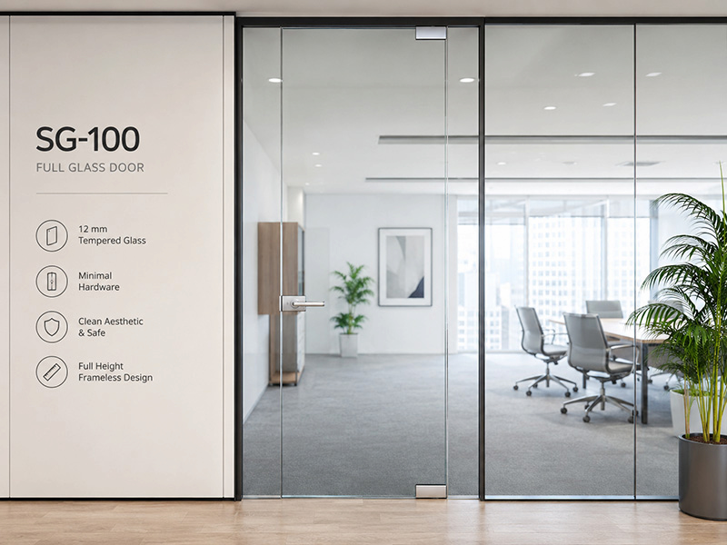 sg 100 full glass door