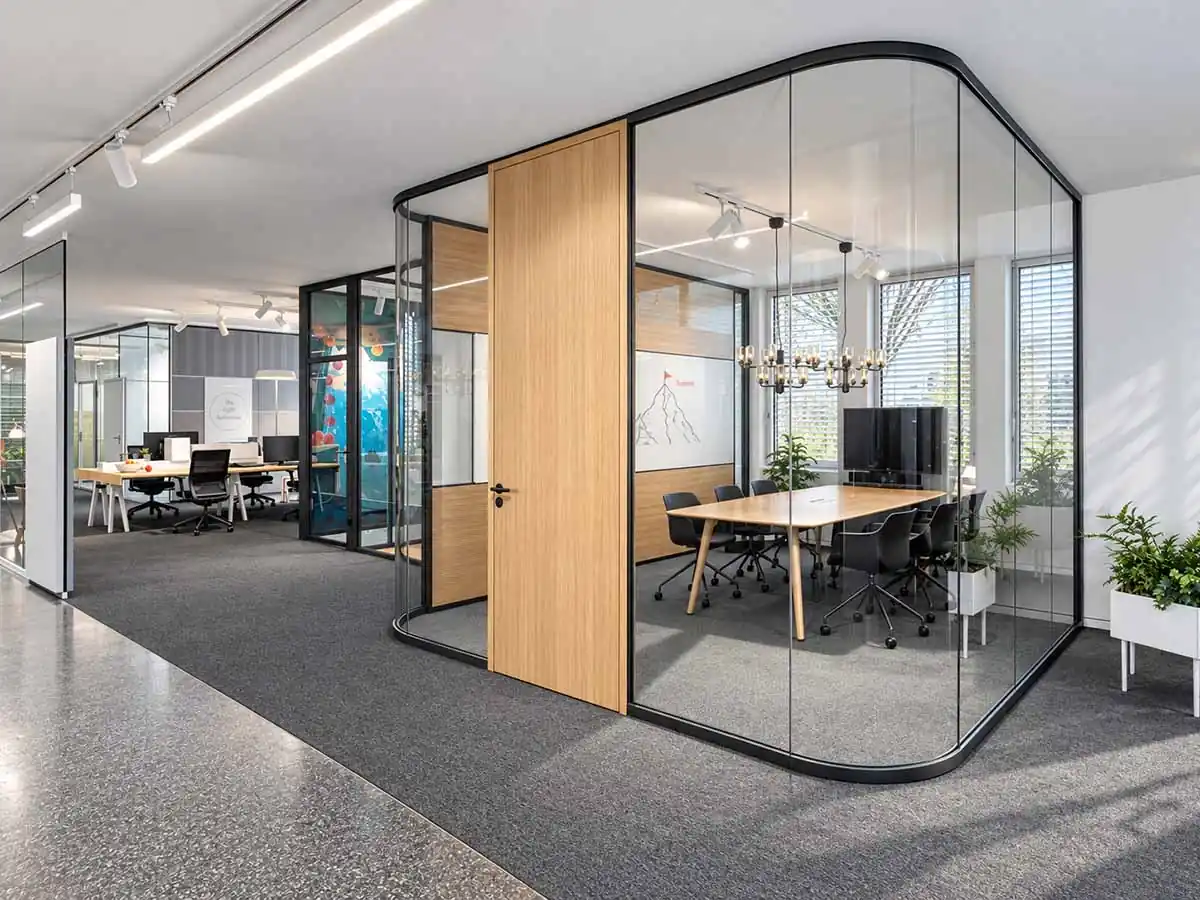 sg 40 curved glass wall application