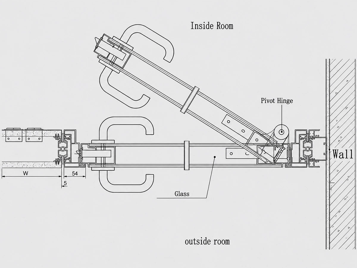 sg-40 door opening interface connection detail