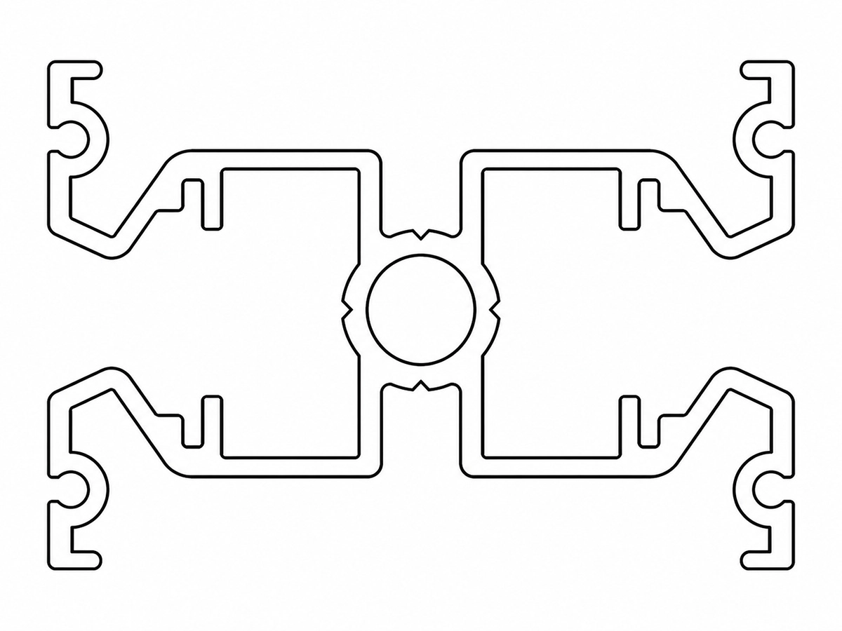 sg-86 aluminum framing profile cross section