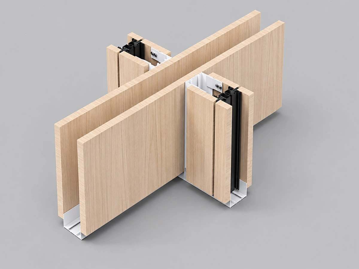sg-86 cross junction for solid panel partition walls