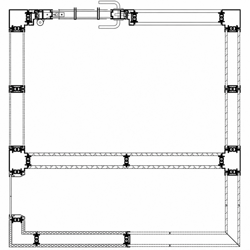 sg 86 aluminum frame demountable wall structure with glass panel and door integration