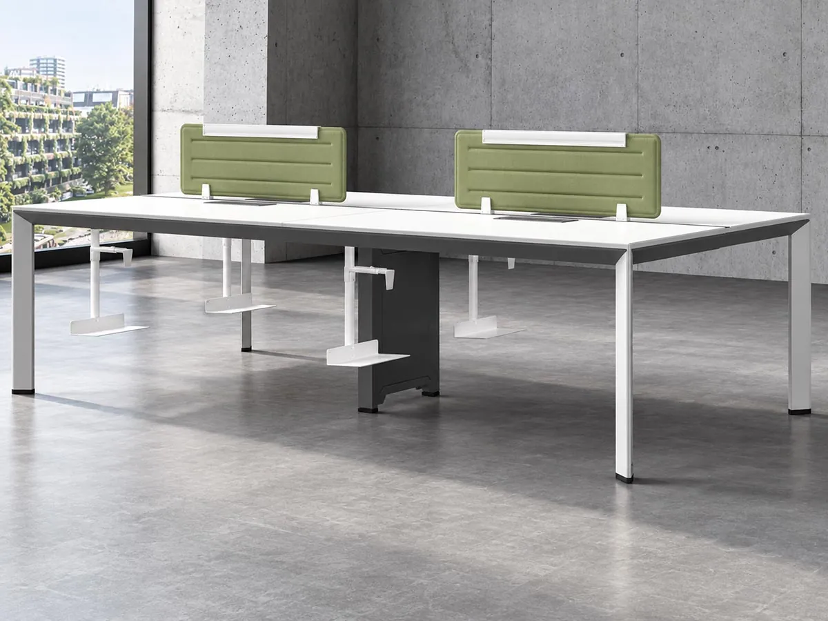aluminium desk frame used for office workstations
