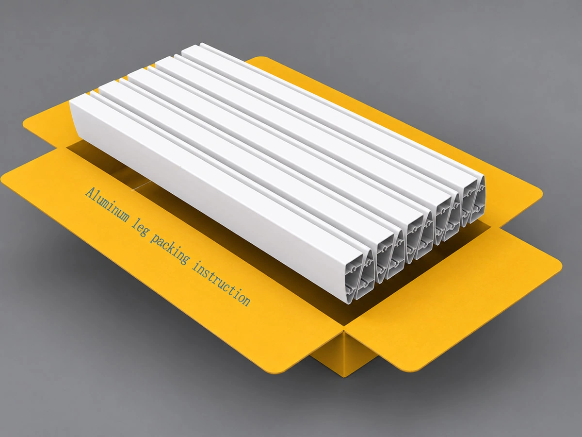 pauer aluminium frame components packed for delivery