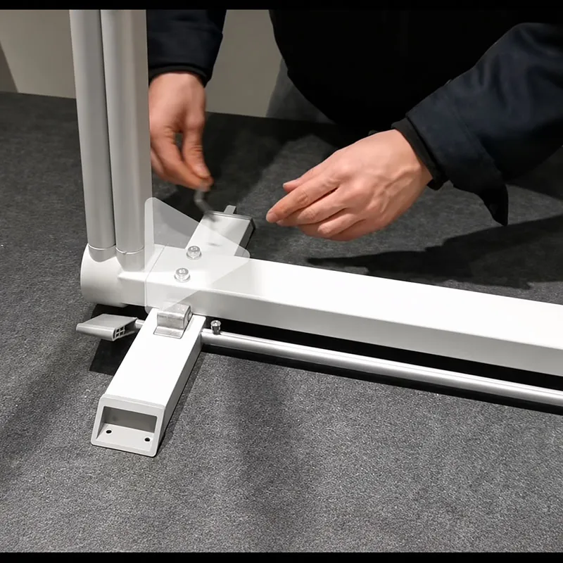 desk frame installation video showing assembly process