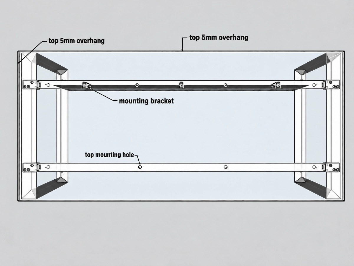 tabletop positioning and installation check example
