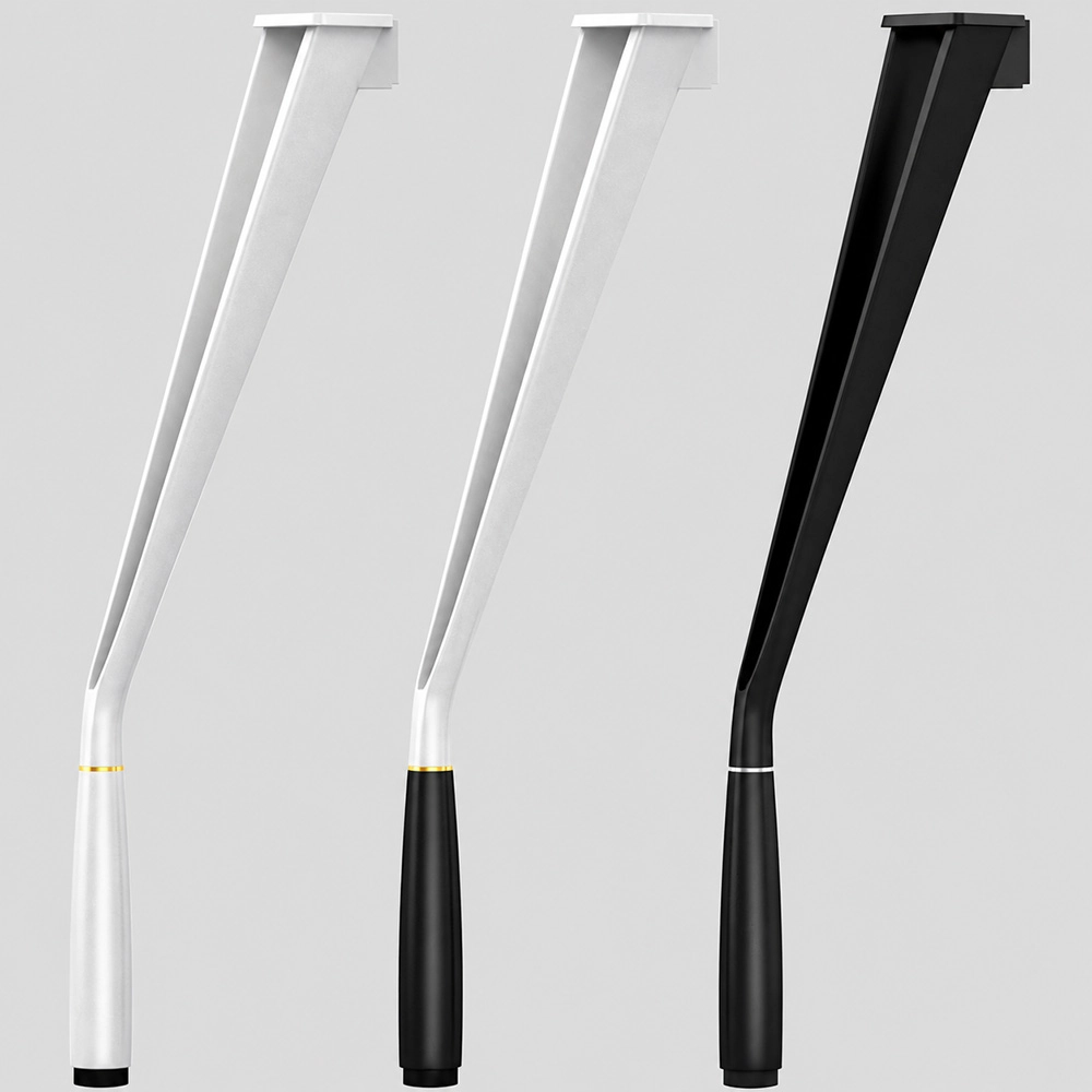three die-cast aluminium table leg designs for fixed-height office table bases