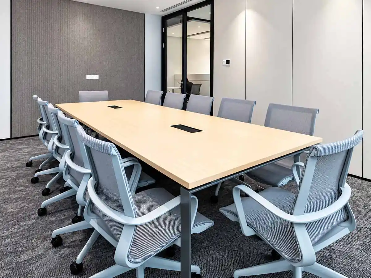meeting and conference table with chairs in a modern meeting room
