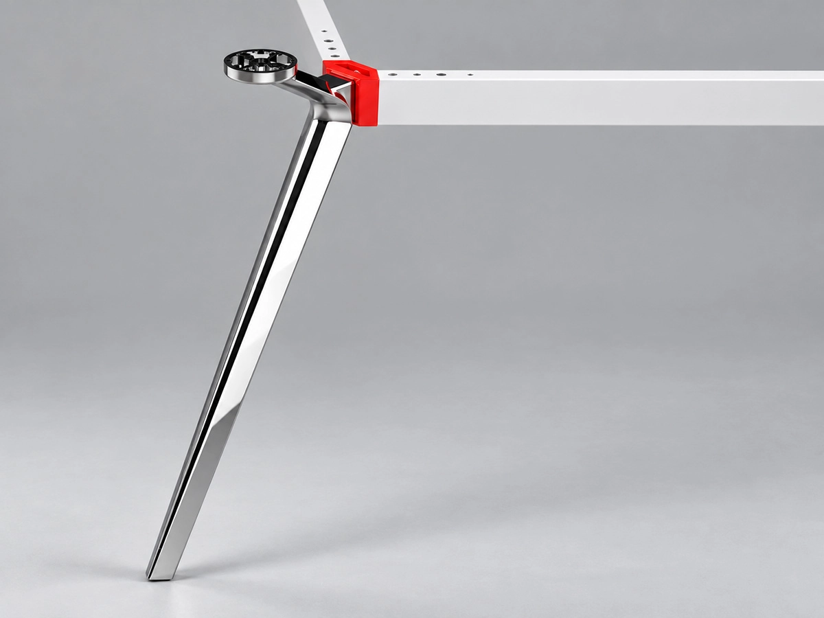 Bell die-cast leg steel beam