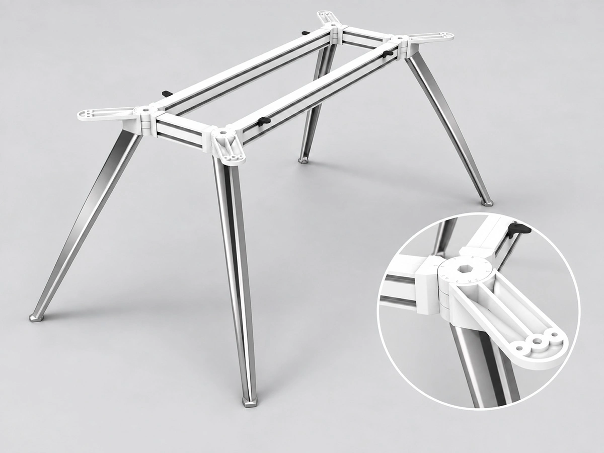 Luck die-cast leg aluminium beam