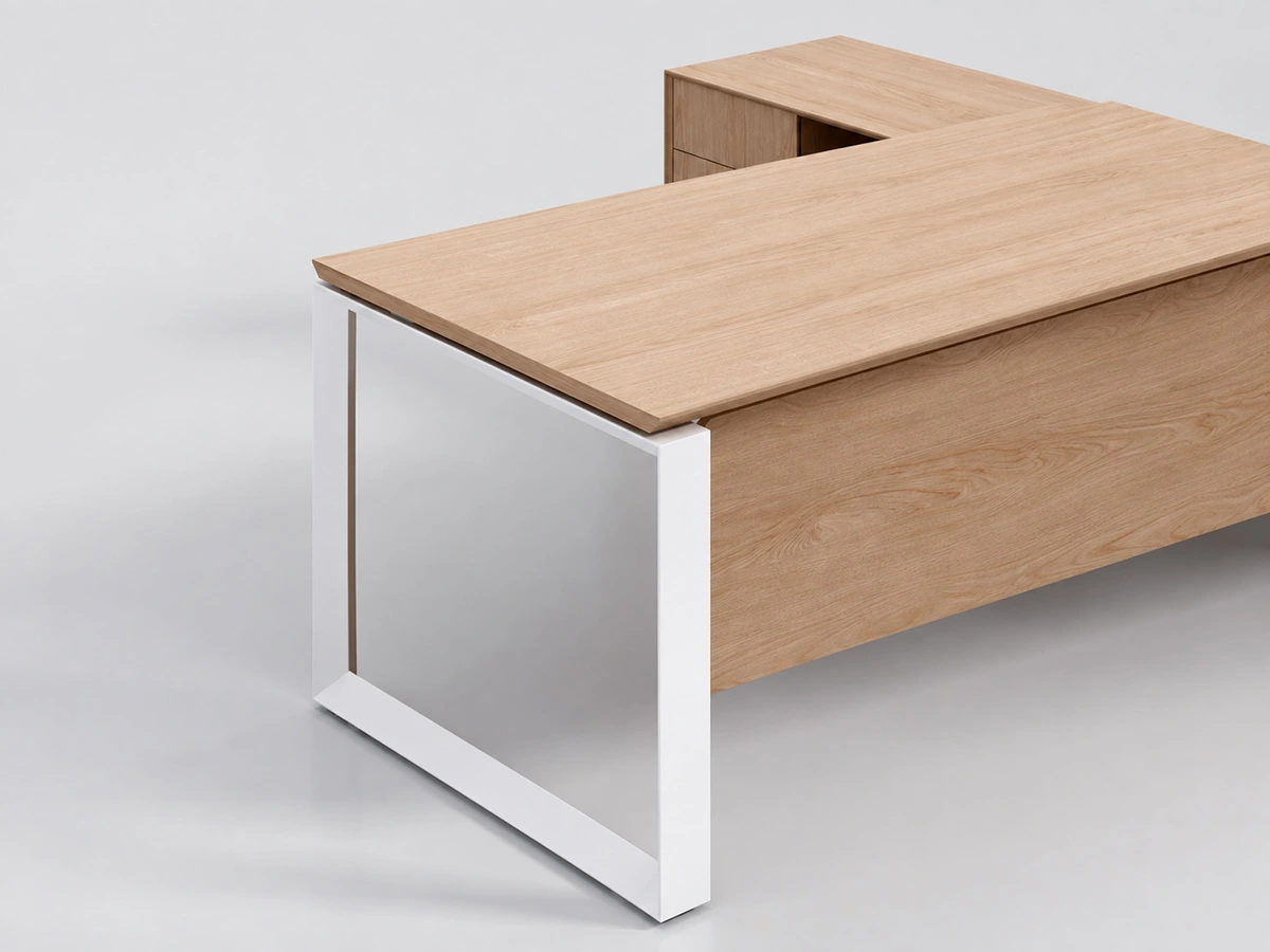 steel desk frame construction with fixed-height office table frame