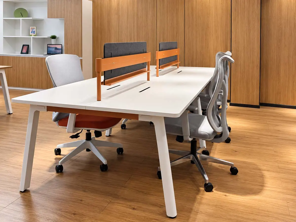 formed steel plate frame used for linear workstations