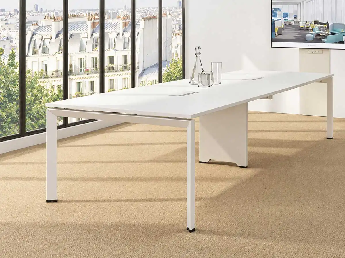 D557 profiled steel meeting and conference table frame