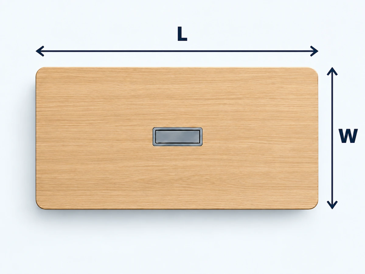 tabletop length and width shown as project size inputs