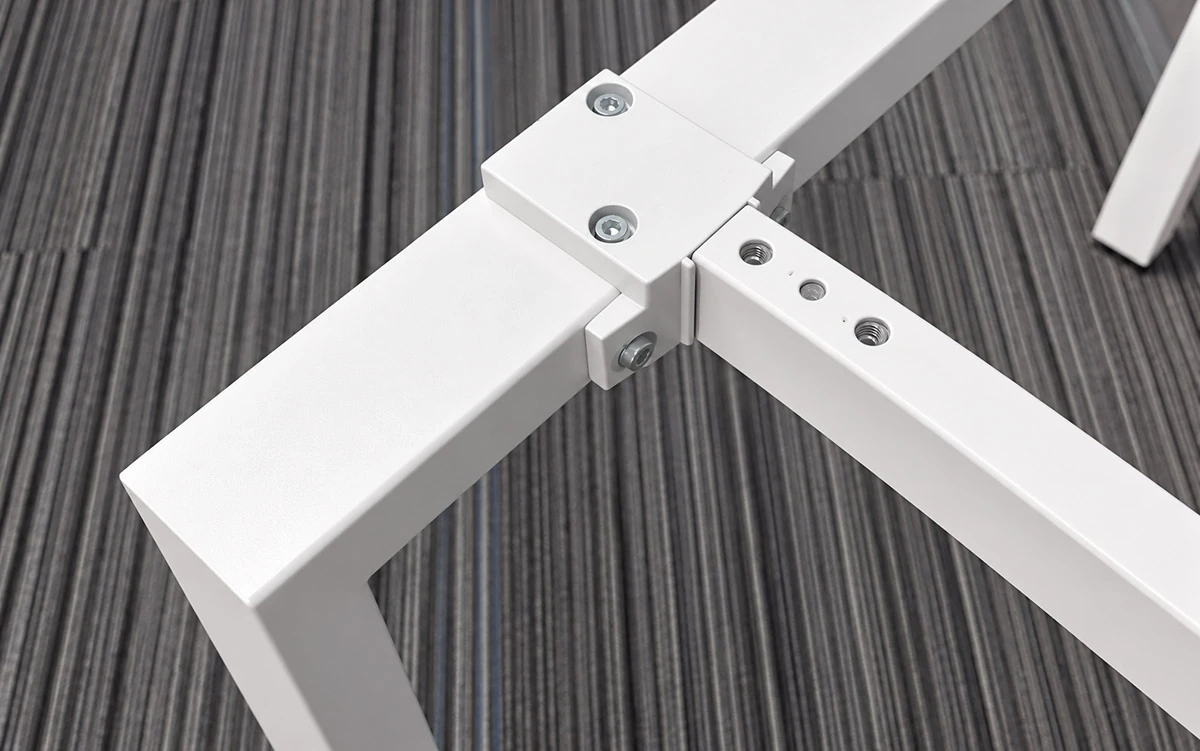 d360 knock down steel desk frame connection for on site assembly