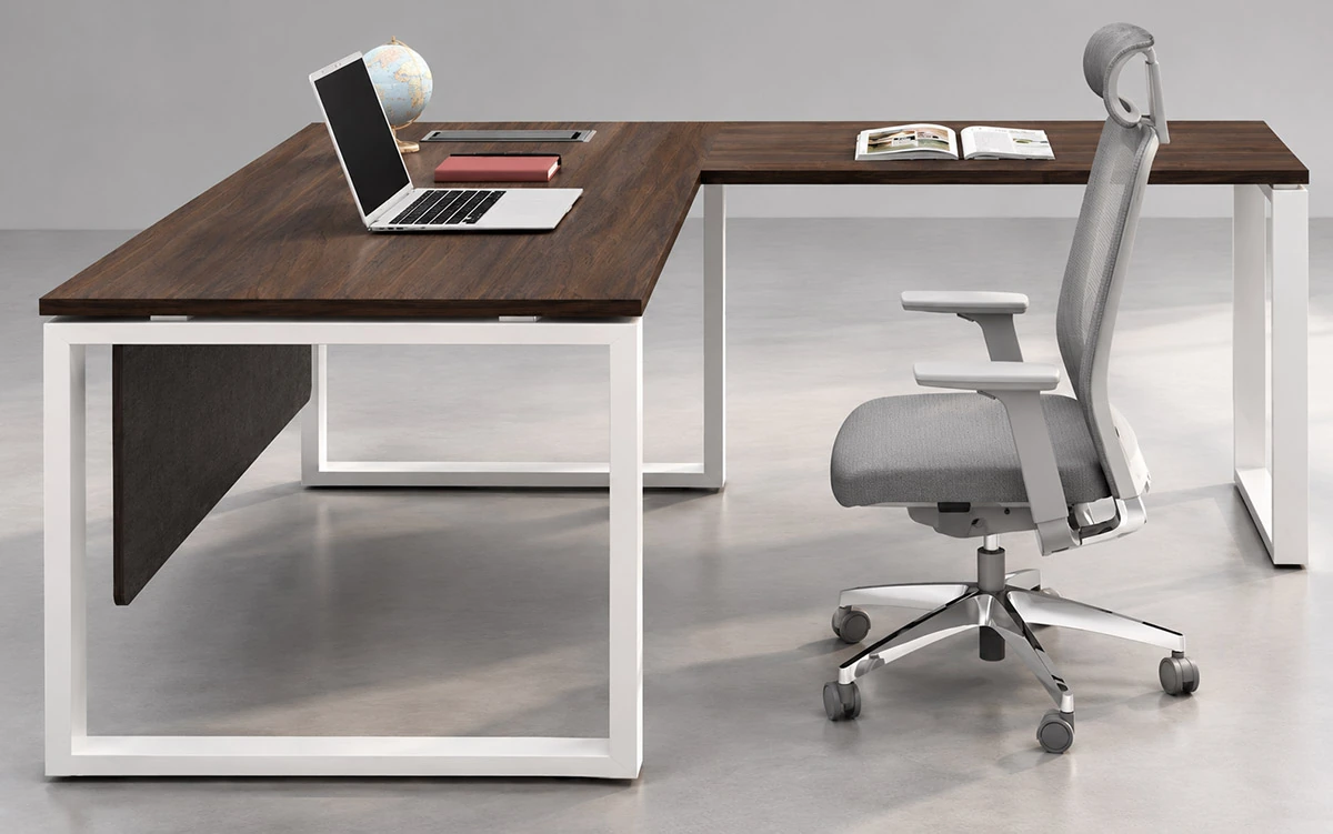d360 single desk and executive desk with fixed height steel frame