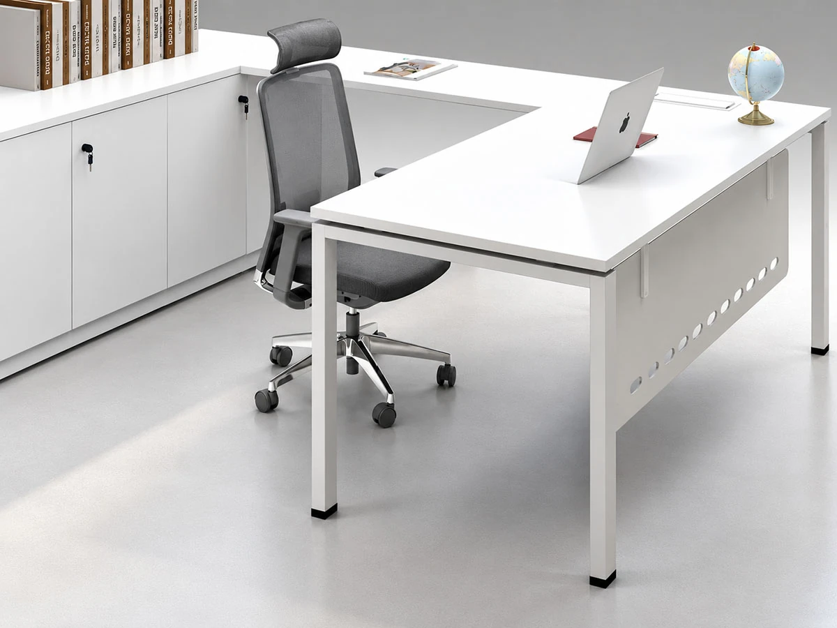 d360 u shaped desk frame legs used on a single office desk