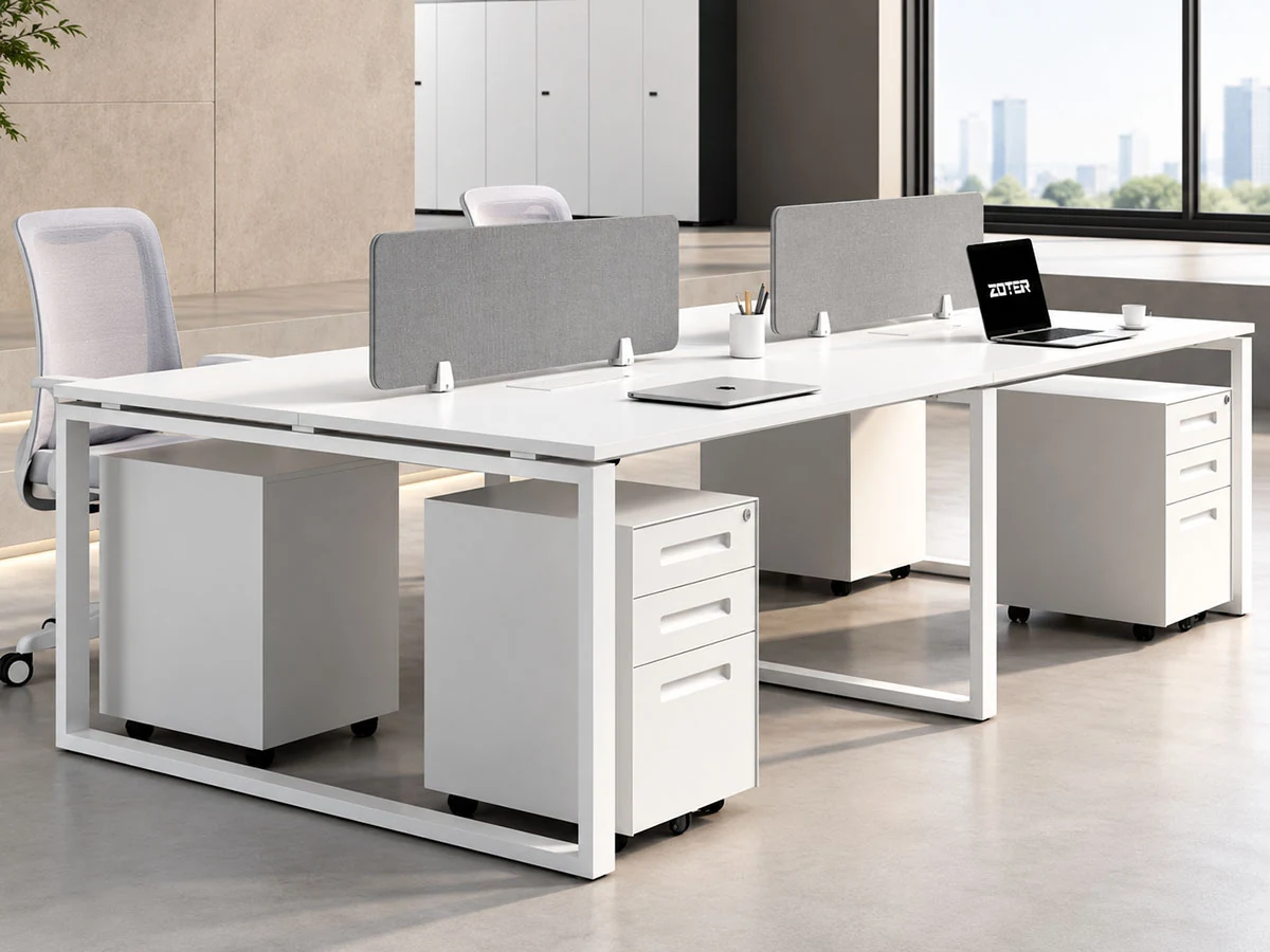 d360 loop desk frame legs used on office workstations