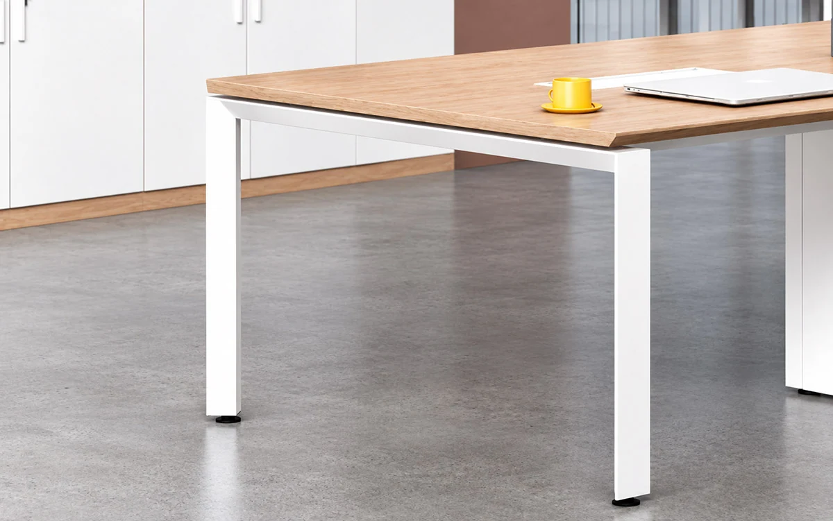 d557 u shape profiled steel desk frame used on an office desk