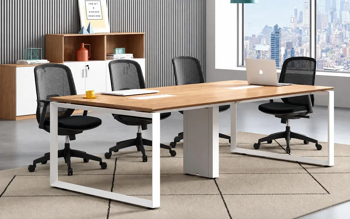 d557 meeting table with profiled steel frame