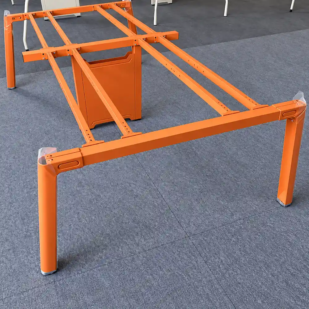 uno workstation frame showing slanted leg positions beams and supports