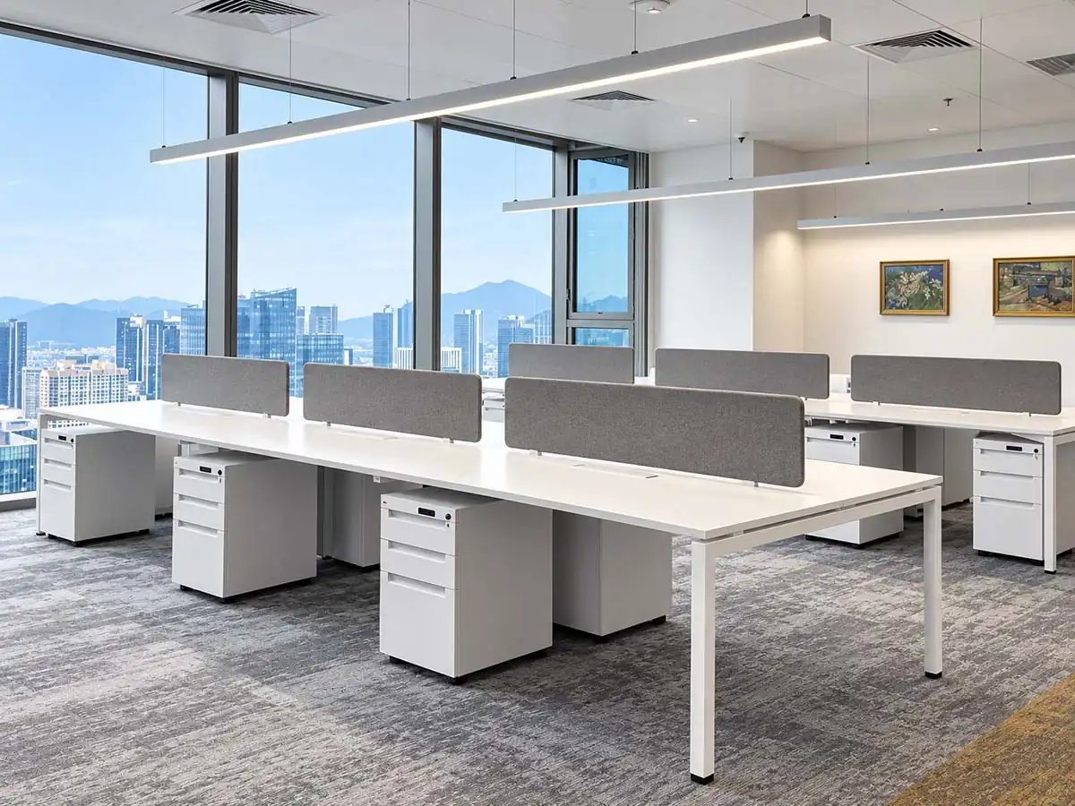 face to face and back to back office workstation layout