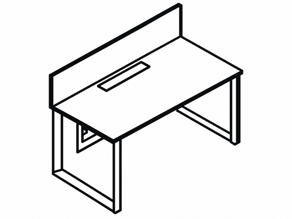 desk frame illustration for itemised quotation