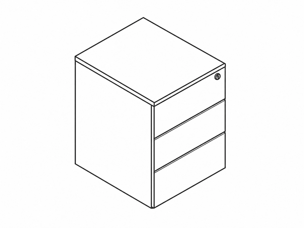 drawer pedestal illustration for itemised quotation