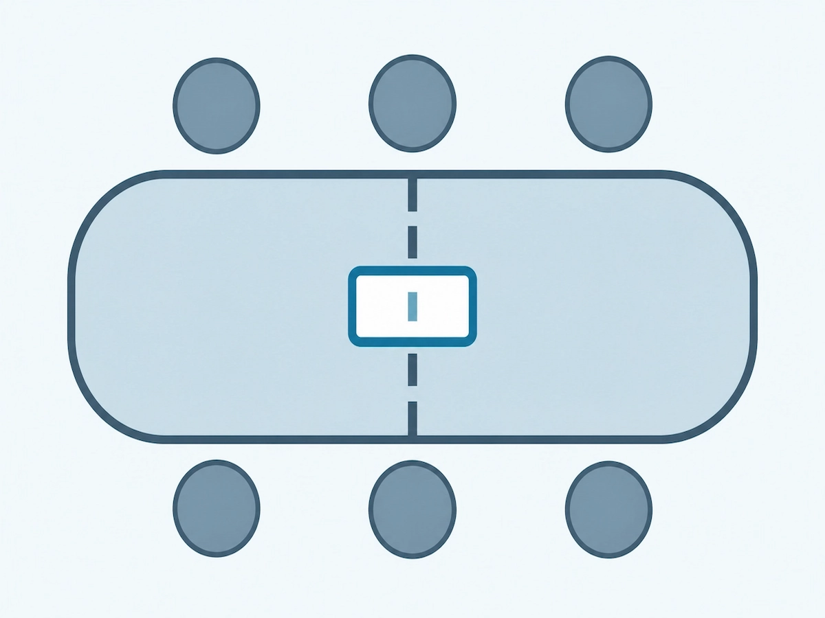 meeting table configuration layout diagram