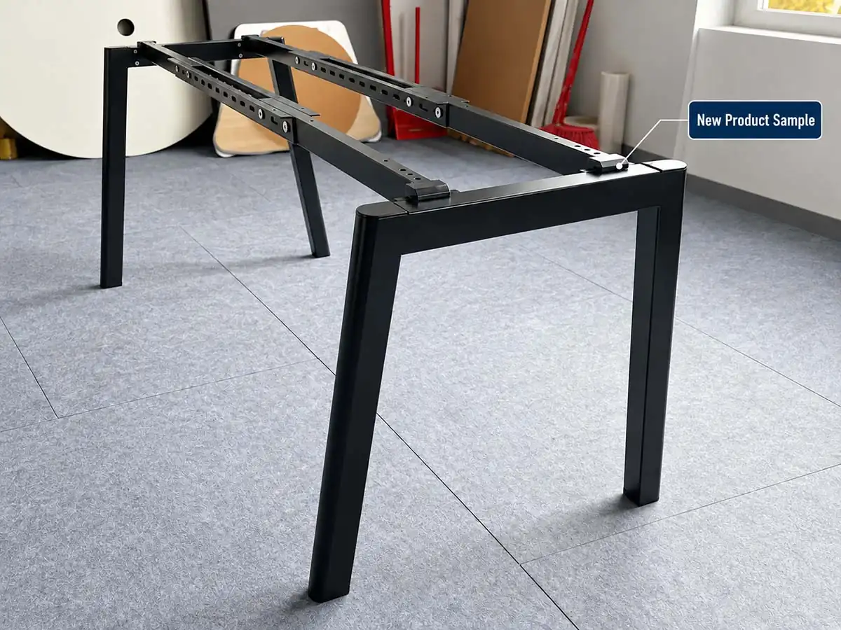 desk frame project sample review and structural adjustments