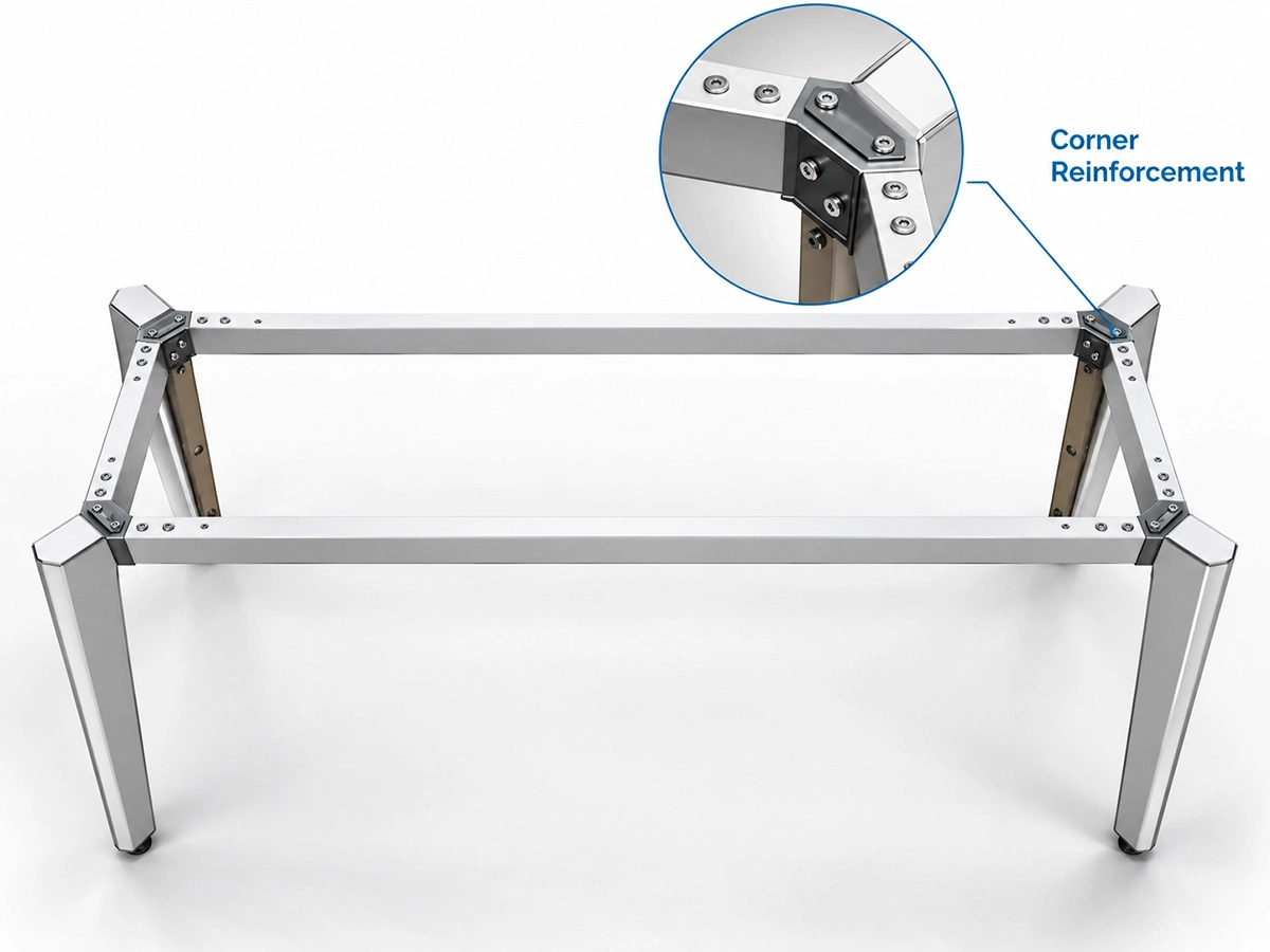 desk frame structural design and configuration review