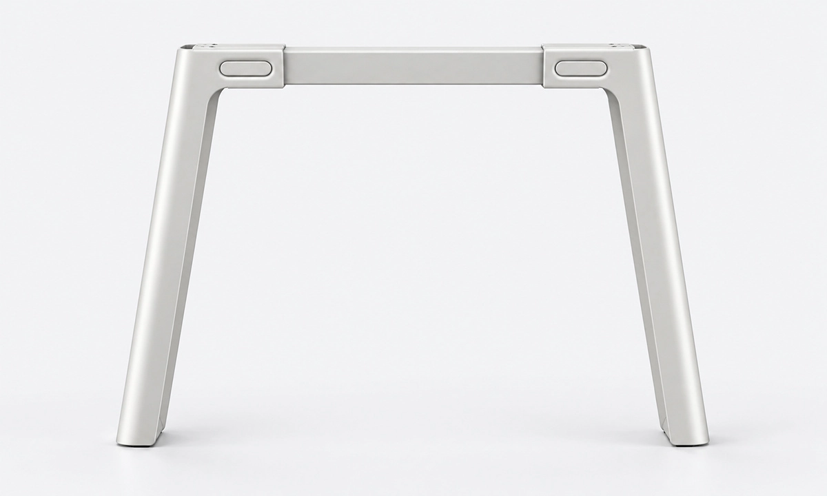 uno formed steel slant leg desk frame