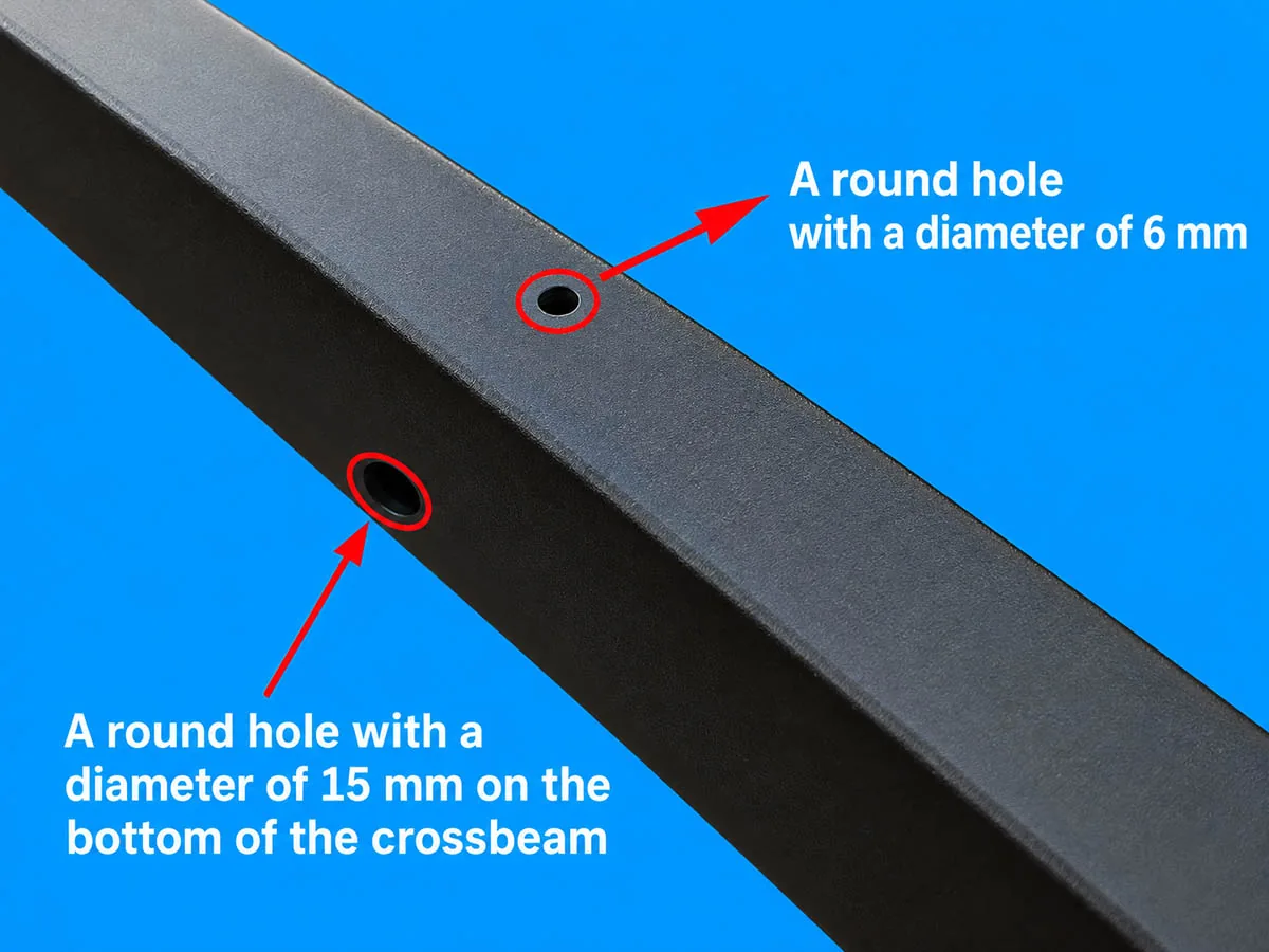 direct beam mounting method using frame crossbeam mounting holes