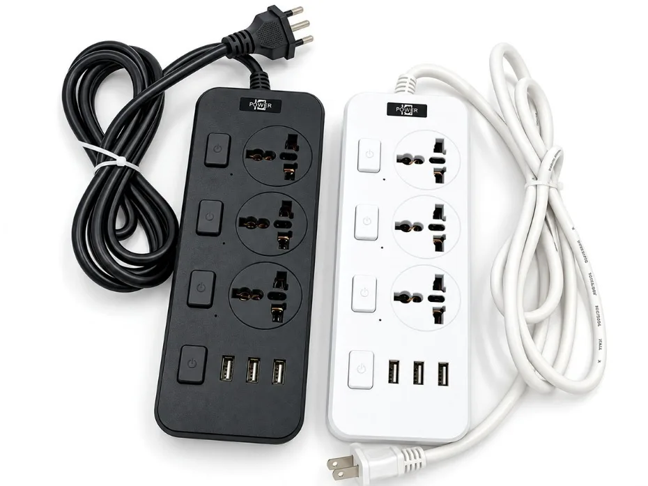 Workstation power module with standard power cable for desk power access
