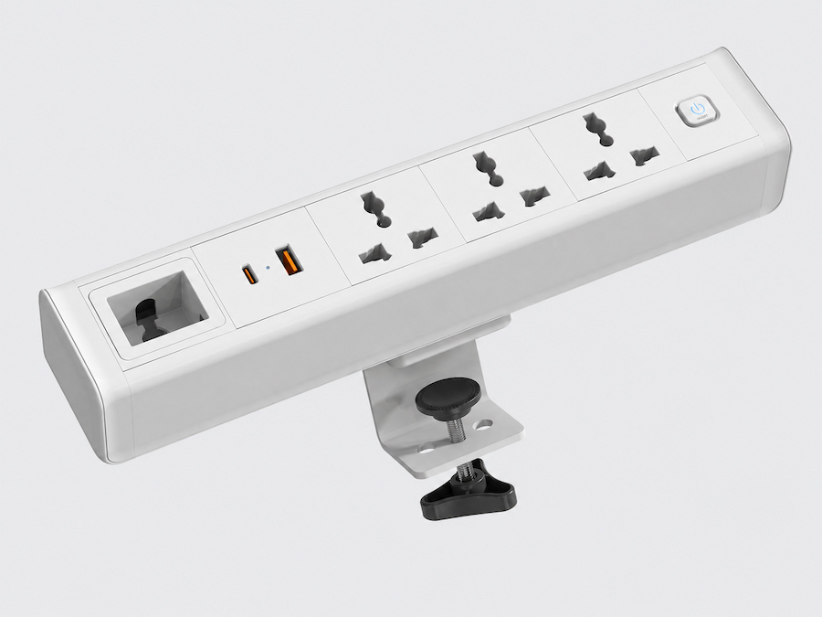 small u zj5045 desk clamp socket with desktop edge clamp mounting