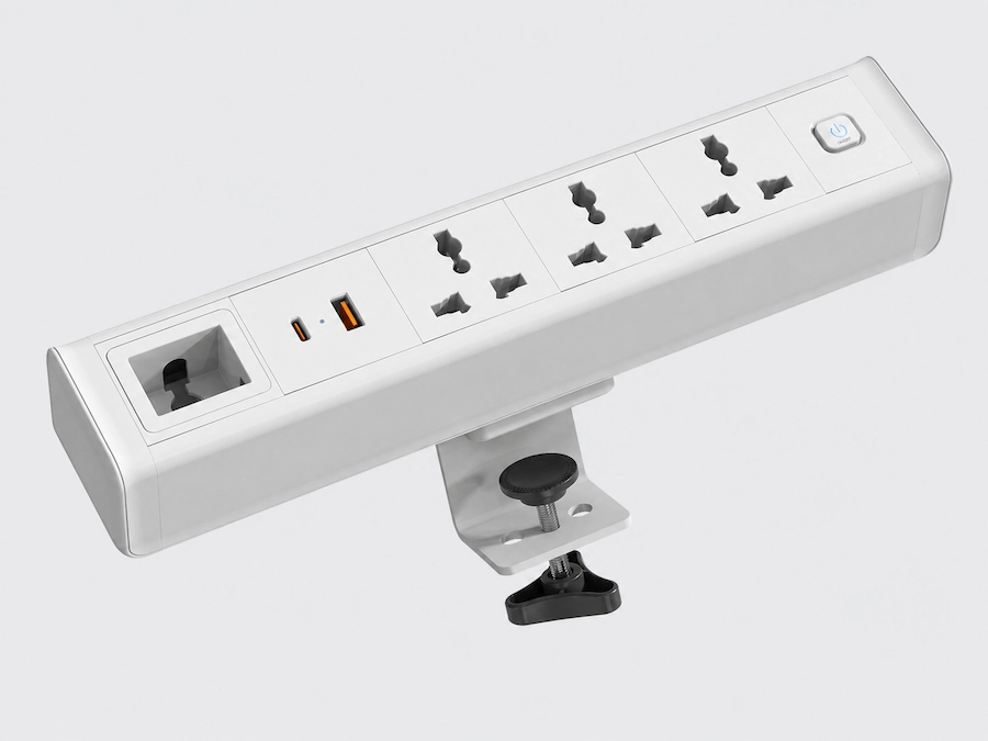 small u zj5045 desk clamp socket with desktop edge clamp mounting